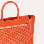 Goyard Saigon Tote Orange Goyardine Canvas Palladium Hardware - Image 6